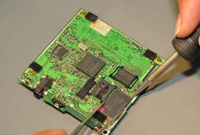 Palm Repair, Repairing Palm TX motherboard